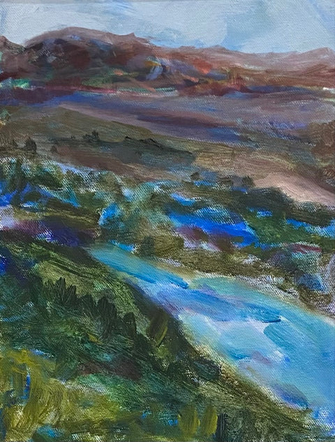 Moving Down the River 9" x 12"