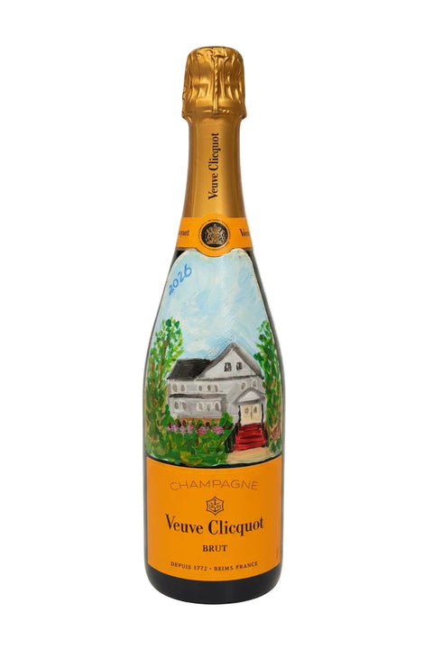 Custom Painted Champagne Bottle